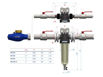 Filtru apa eliminare sedimente Cintropur NW650 2 ½’’ [3]