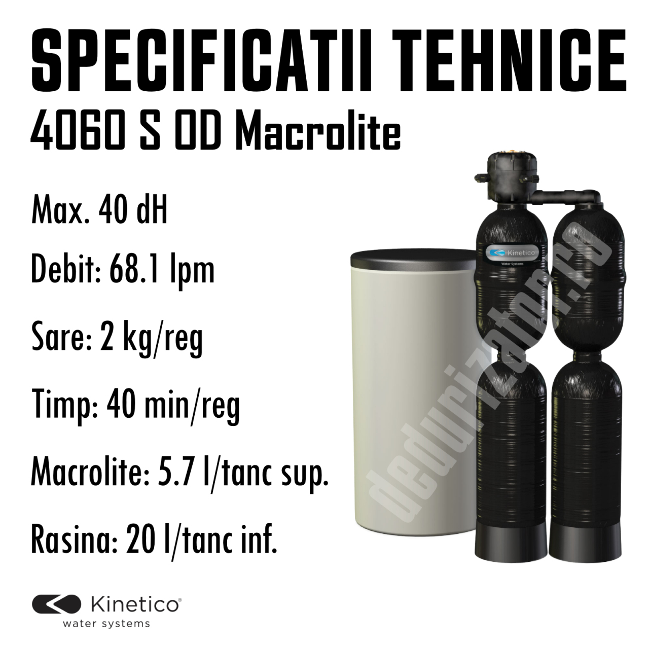 Statie eliminare calcar fier mangan Kinetico 4060s OD Macrolite [5]