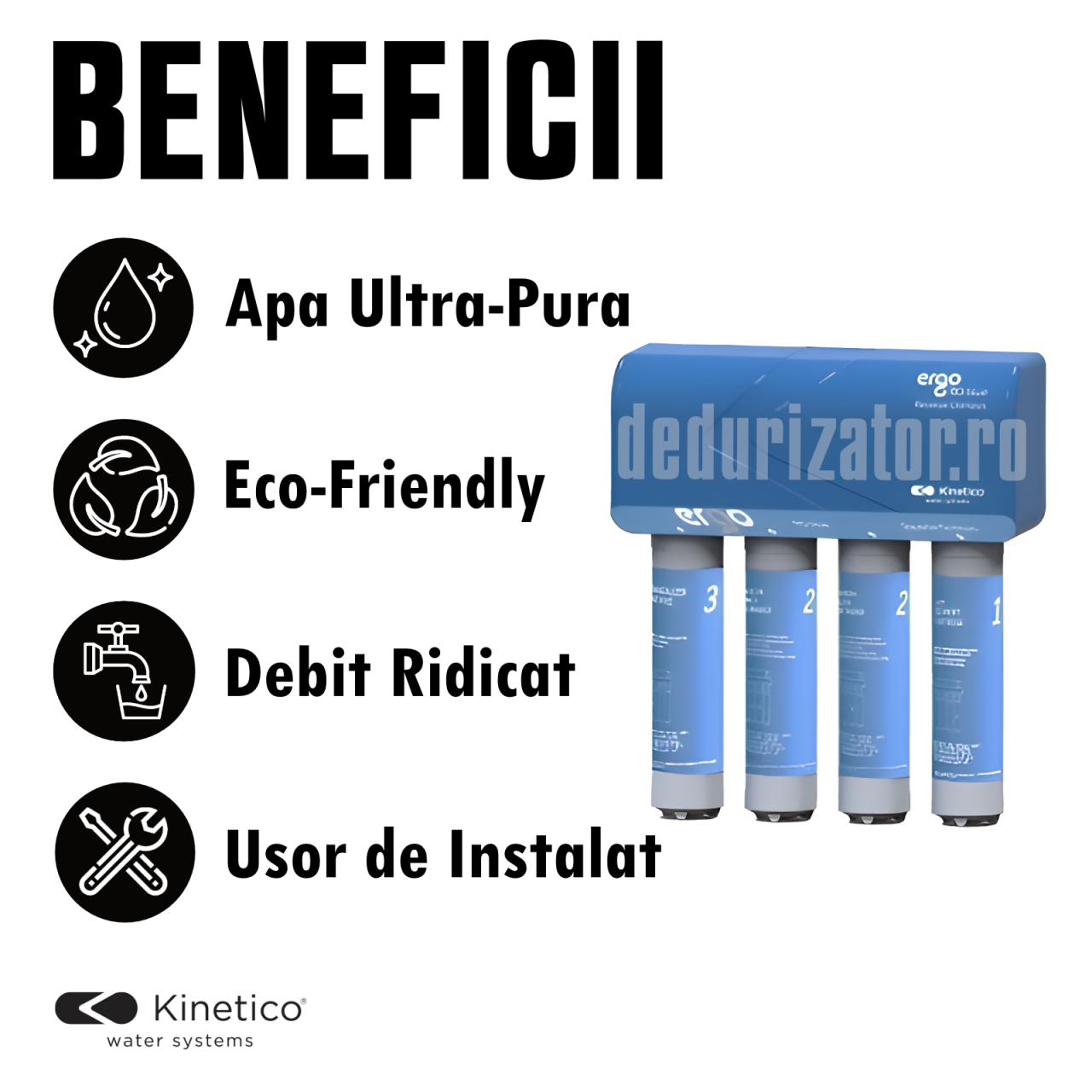 Statie osmoza inversa Kinetico Ergo Blue cu remineralizare [3]