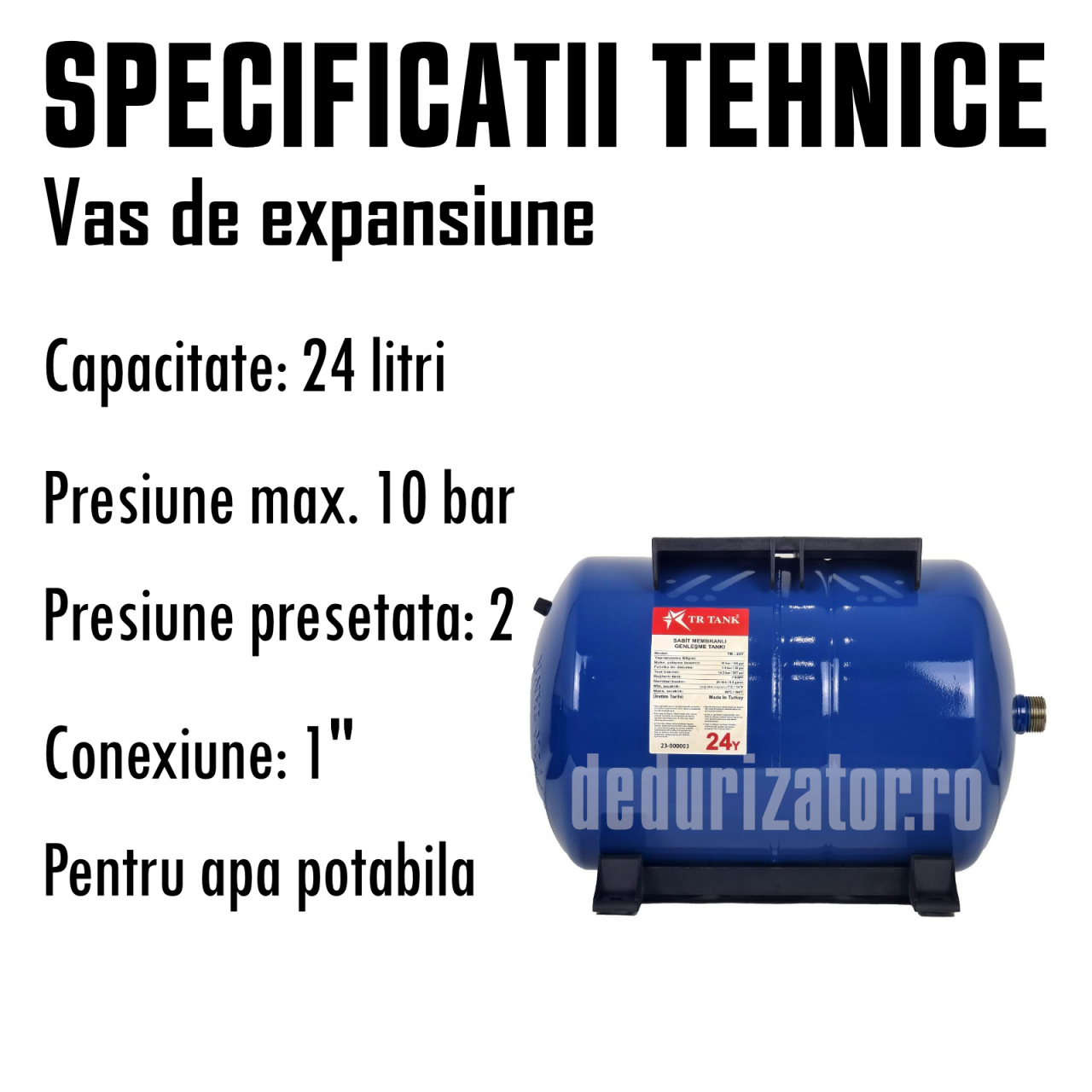 Vas expansiune orizontal hidrofor 24 litri [3]