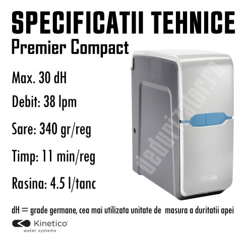 Dedurizator apa fără consum curent electric Premier Compact Kinetico SUA [4]