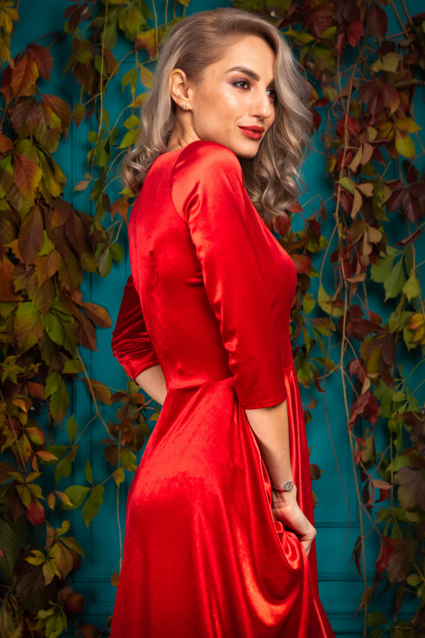 Rochie Viennas Rosu [4]