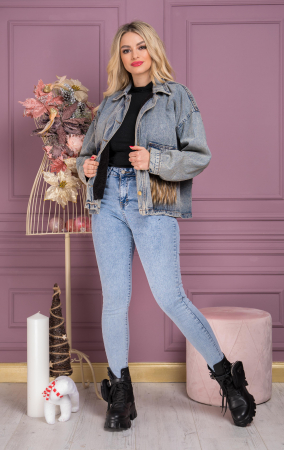 Geaca blugi dama T1 Diamond [4]