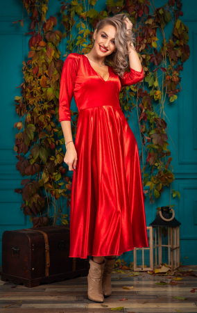Rochii de zi / Casual - Rochie Viennas Rosu