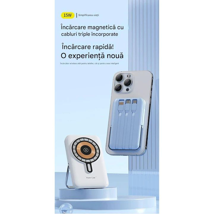 Baterie Externa Deji B275 10000 mAh Alb power bank powerbank [3]