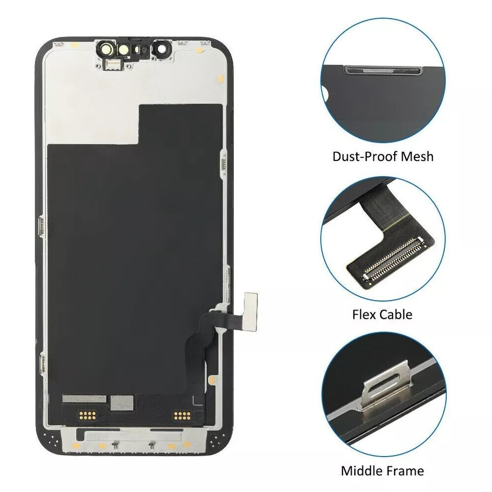 Ecran display lcd apple iphone incell hd hd+ fhd premium negru jhx 13 [3]