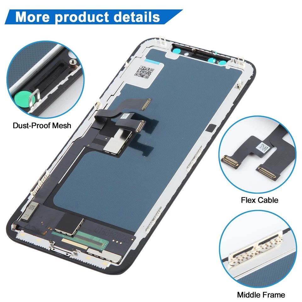Ecran display lcd apple iphone incell hd hd+ fhd premium negru jhx x [3]