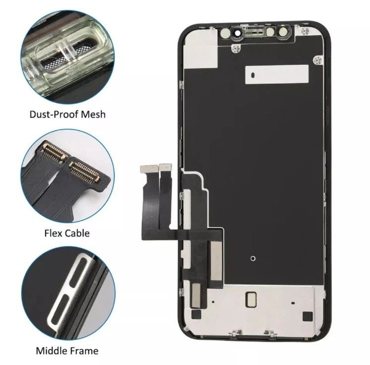 Ecran display lcd apple iphone incell hd hd+ fhd premium negru jhx xr [3]