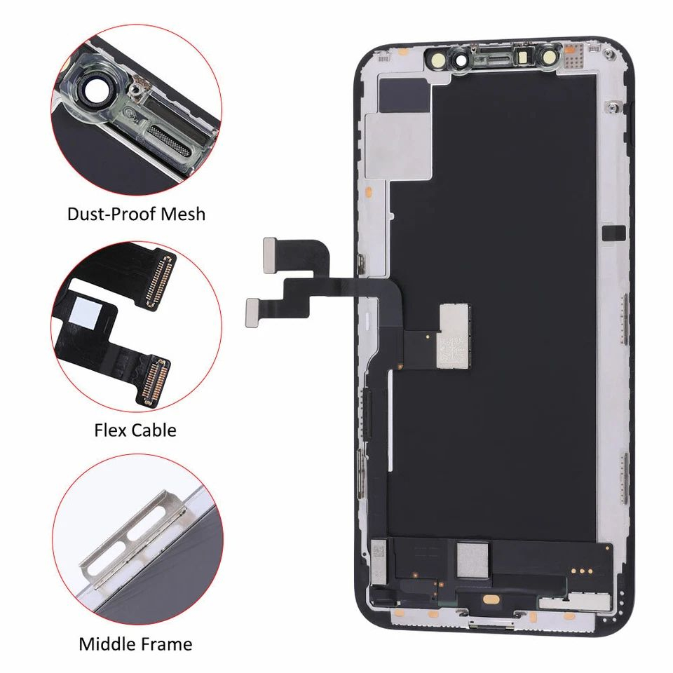 Ecran display lcd apple iphone incell hd hd+ fhd premium negru jhx xs [5]