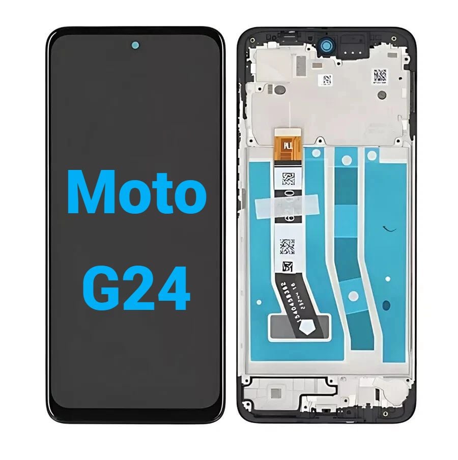 Ecran display lcd moto negru cu rama Motorola G24 XT2423-1  XT2423-2  XT2423-3 Motorola G24 Power XT2425-2 [1]