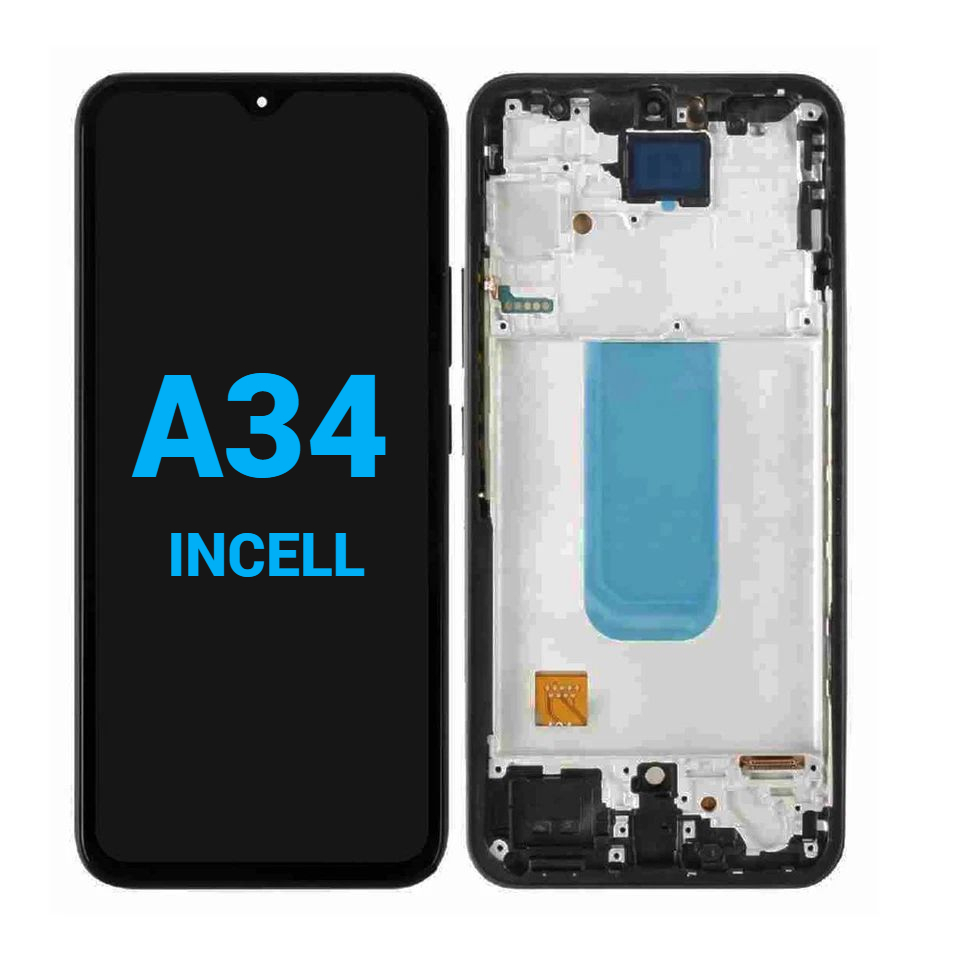 Display Ecran Lcd pentru Samsung A34 (A346) Incell Negru cu Rama [1]