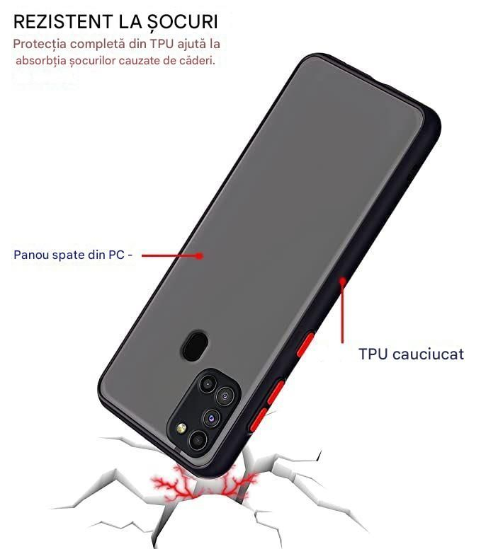 husa butoane colorate samsung s23 ultra s918 negru colored button [4]