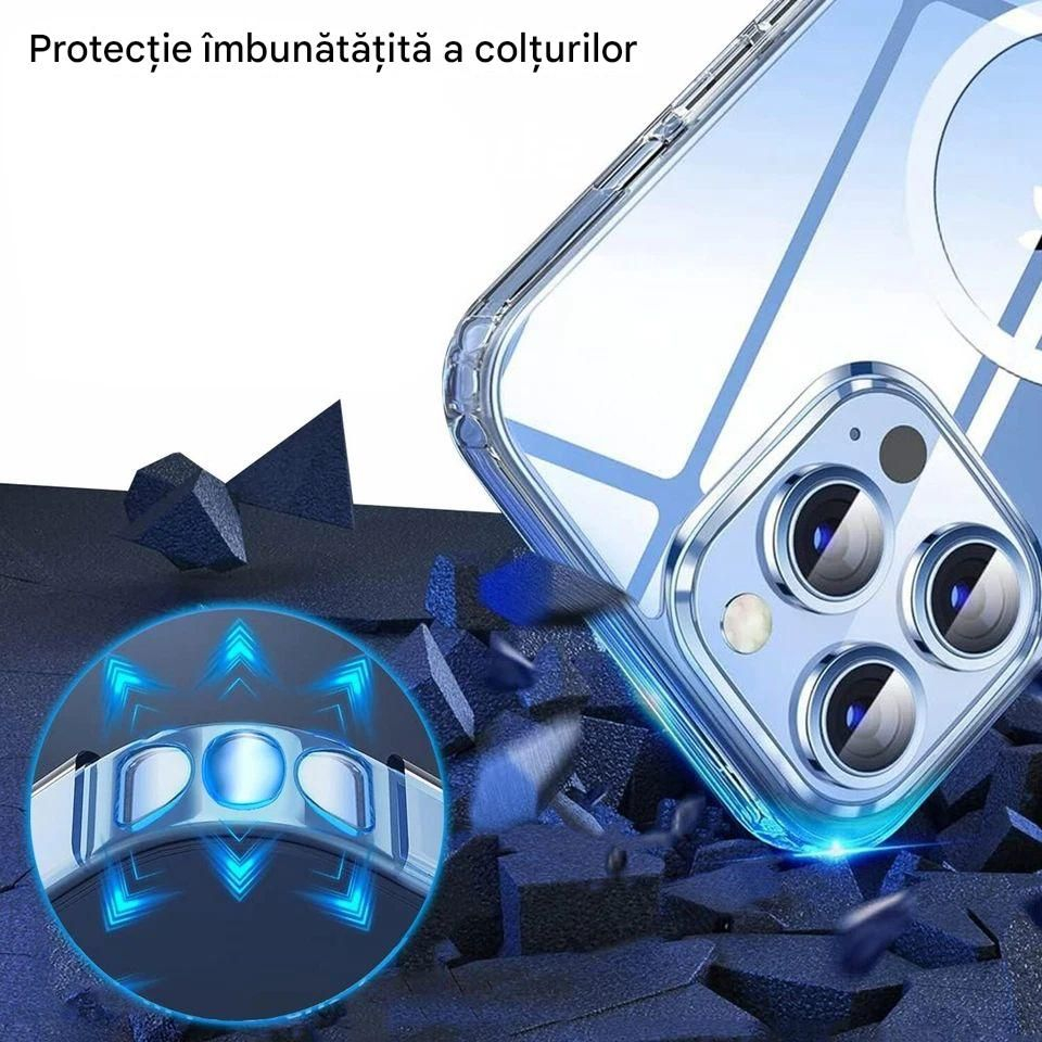 Husa de silicon magsafe pentru iphone 17 pro transparent [2]