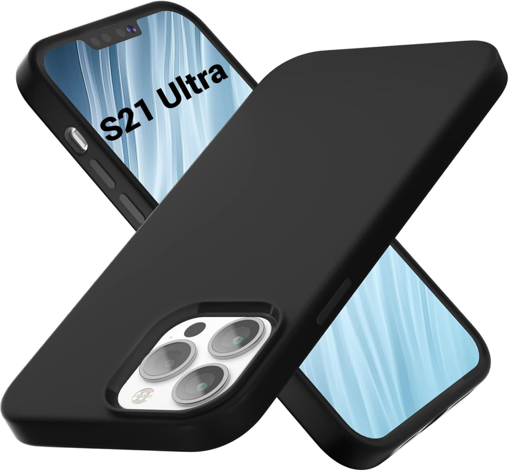 Husa de silicon ultra slim pentru samsung s21 ultra  g998 negru candy [1]