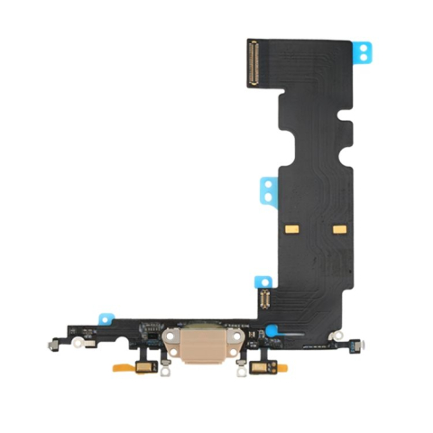Iphone - Banda Flex Incarcare pentru Iphone 8 plus auriu gold mufa incarcare