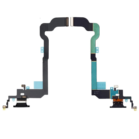 Componente Gsm - Banda Flex Incarcare pentru Iphone x negru black mufa incarcare