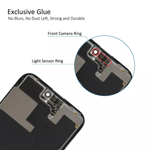 Ecran display lcd apple iphone incell hd hd+ fhd premium negru 14 pro max jhx [3]