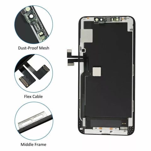 Ecran display lcd apple iphone incell hd hd+ fhd premium negru jhx 11 pro max [4]
