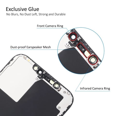 Ecran display lcd apple iphone incell hd hd+ fhd premium negru jhx 12 pro max [4]