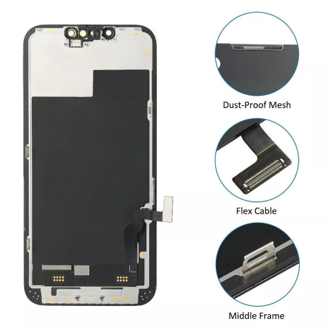 Ecran display lcd apple iphone incell hd hd+ fhd premium negru jhx 13 [2]