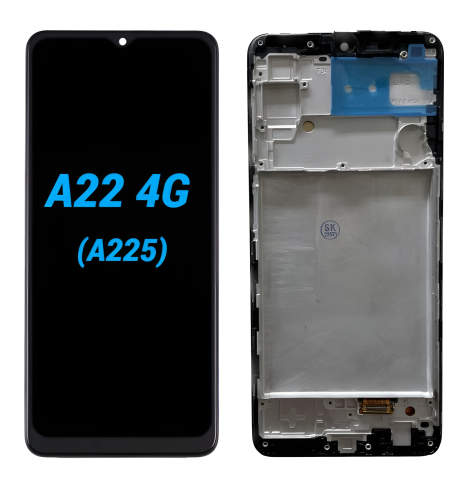 Samsung - Display Ecran Lcd pentru Samsung A22 4G (A225) Negru cu Rama