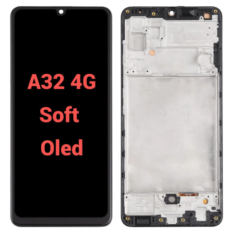 Samsung - Ecran display lcd samsung galaxy negru a32 4g a325 soft oled cu rama