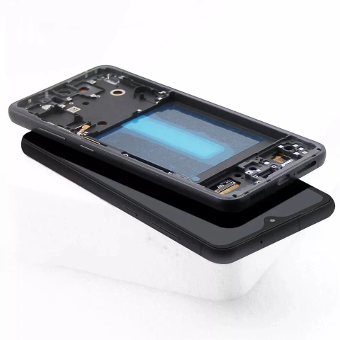 Ecran display lcd samsung galaxy negru s21 fe g990 soft oled cu rama [1]