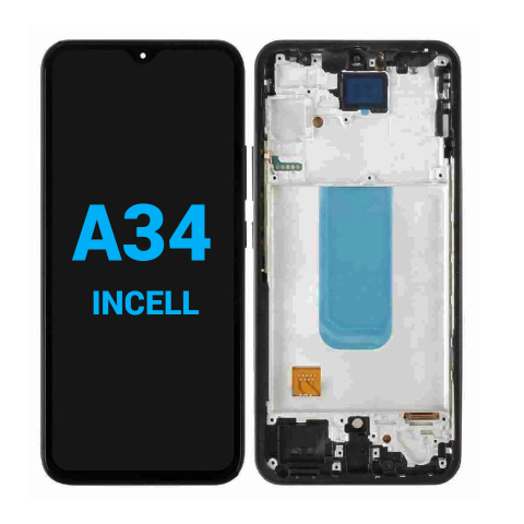 Samsung - Display Ecran Lcd pentru Samsung A34 (A346) Incell Negru cu Rama