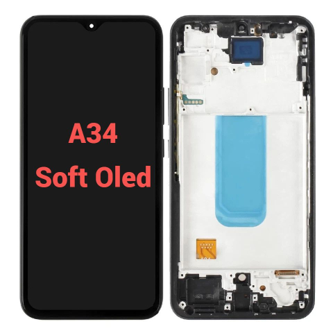 Ecrane / Display - Ecran display lcd samsung galaxy negru a34 5g a346 soft oled