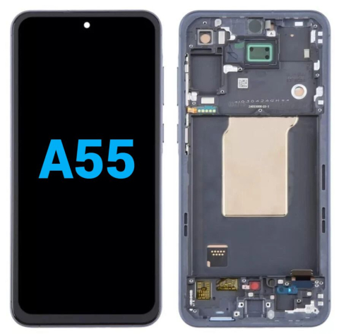 Ecrane / Display - Display Ecran Lcd pentru Samsung A55 (A556) Incell Navy cu Rama