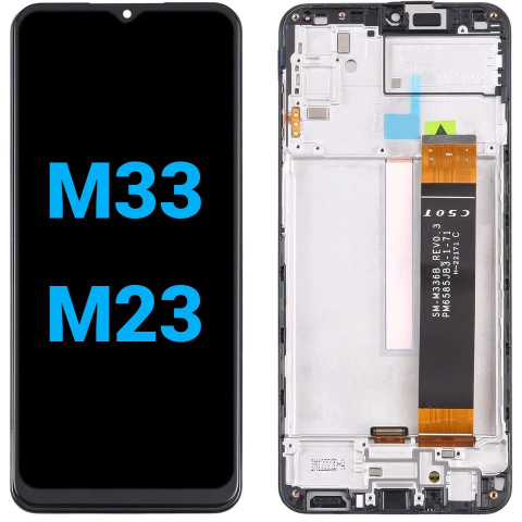 Samsung - Ecran display lcd samsung galaxy negru cu rama m33 m336 m23 m236