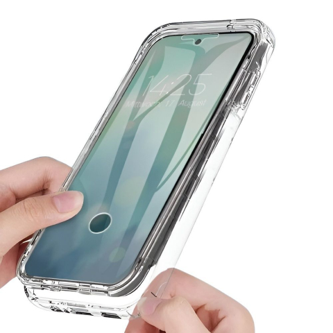 Husa 360 full cover 360 grade pentru samsung s23 ultra s918 transparent [2]