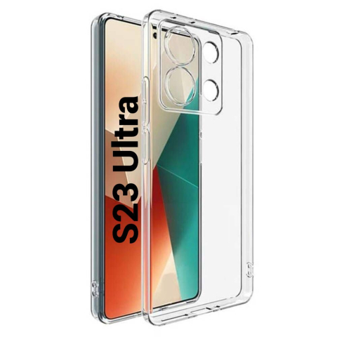 Samsung - Husa de silicon 2mm pentru Samsung s23 ultra s918 cu protectie camera transparent