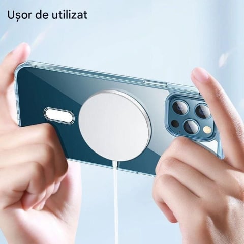 Husa de silicon magsafe pentru iphone 17 air transparent [4]