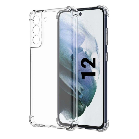 Iphone - Husa de silicon antisoc pentru Iphone 12 Transparent floveme