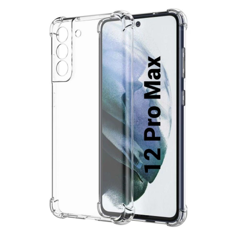 Iphone - Husa de silicon antisoc pentru Iphone 12 pro max Transparent floveme