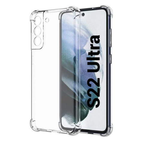 Samsung - Husa de silicon antisoc pentru sansung s22 ultra s908  transparent floveme