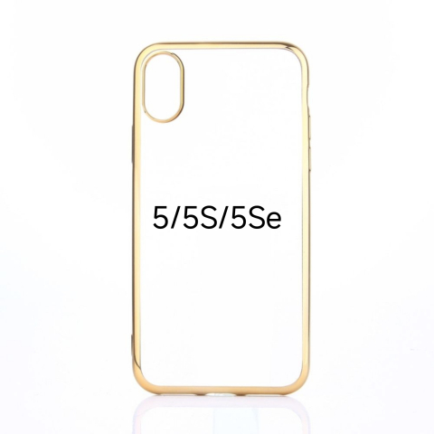 Huse Hybrid Transparent - Husa de Silicon Hybrid pentru Iphone 5 5s 5se auriu
