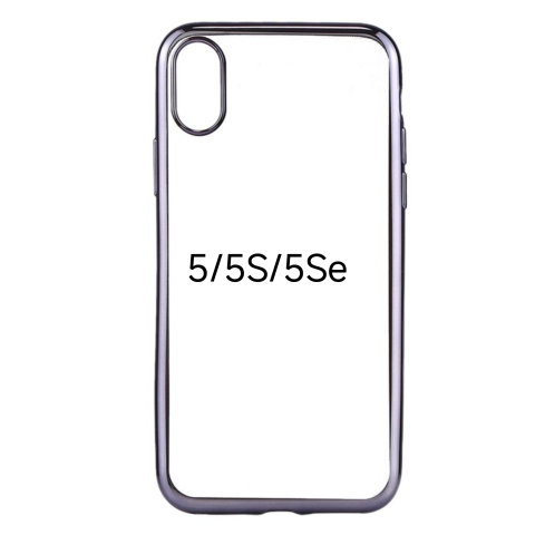 Huse Hybrid Transparent - Husa de Silicon Hybrid pentru Iphone 5 5s 5se gri