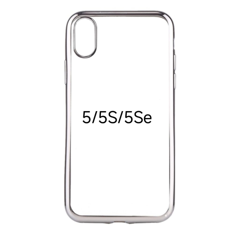 Huse Hybrid Transparent - Husa de Silicon Hybrid pentru Iphone 5 5s 5se argintiu