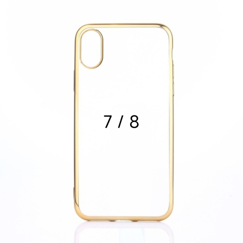 Iphone - Husa de Silicon Hybrid pentru Iphone 7 8 auriu