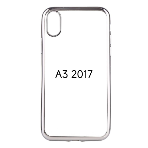 Huse Hybrid Transparent - Husa de Silicon Hybrid pentru samsung A3 2017 a320 argintiu