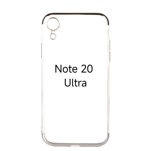 Huse Hybrid Transparent - Husa de Silicon Hybrid pentru samsung note 20 ultra n985 argintiu