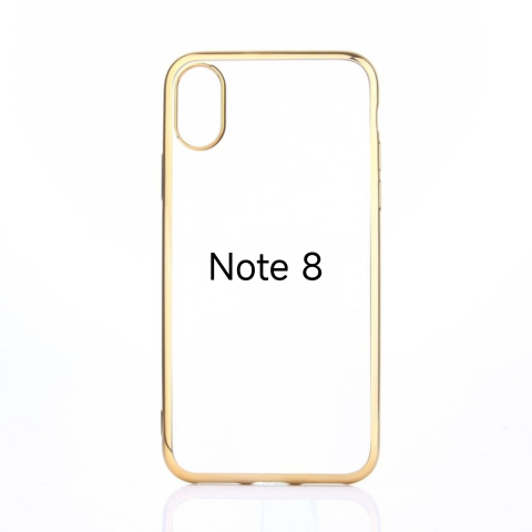 Huse Hybrid Transparent - Husa de Silicon Hybrid pentru samsung note 8 n950 auriu