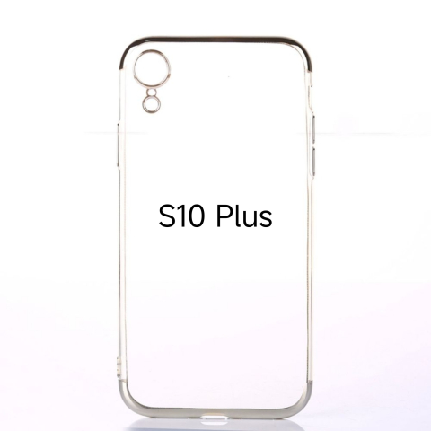 Huse Hybrid Transparent - Husa de Silicon Hybrid pentru samsung s10 plus g975 argintiu
