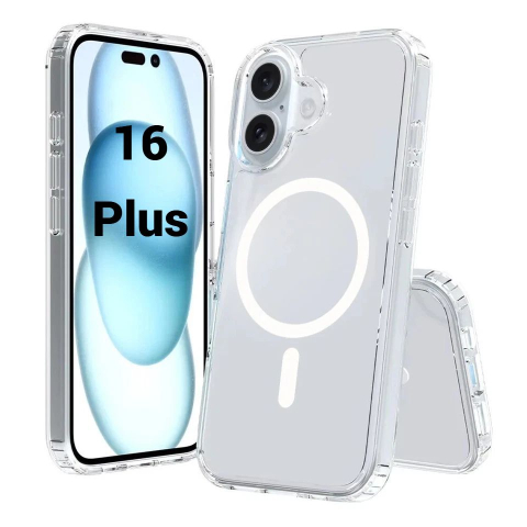 Huse Magsafe Transparent - Husa de silicon magsafe pentru iphone 16 plus transparent