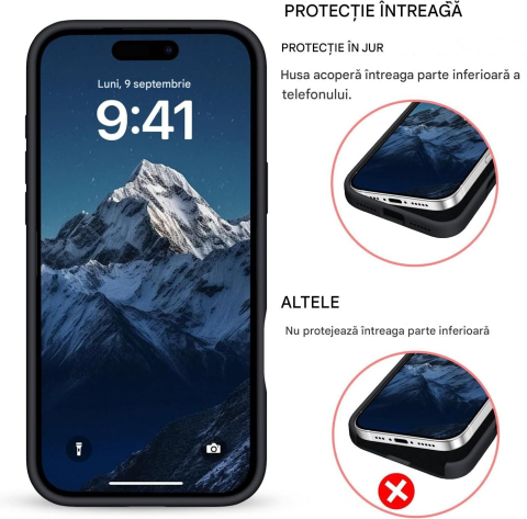 Husa de silicon soft pentru iphone 13 pro max negru [3]