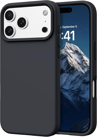 Iphone - Husa de silicon soft pentru iphone 16 pro max negru