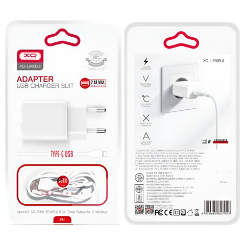 Incarcator Retea XO L99 cu Cablu Usb - Type-C (12W) [1]