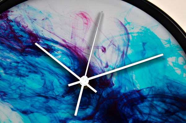 Ceas de perete, pentru living, birou sau showroom, Blue influence [3]